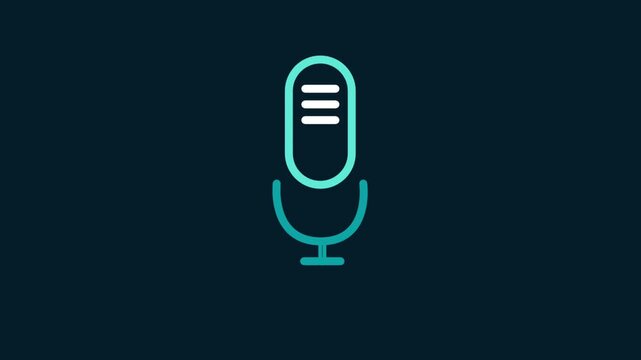Modern voice icon for a push message notification and informative announcement