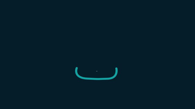 Modern digital notification icon for push message announcements, inform