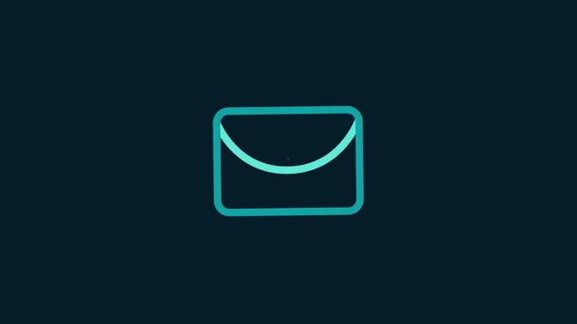 Minimalist push notification message icon informing a new announcement