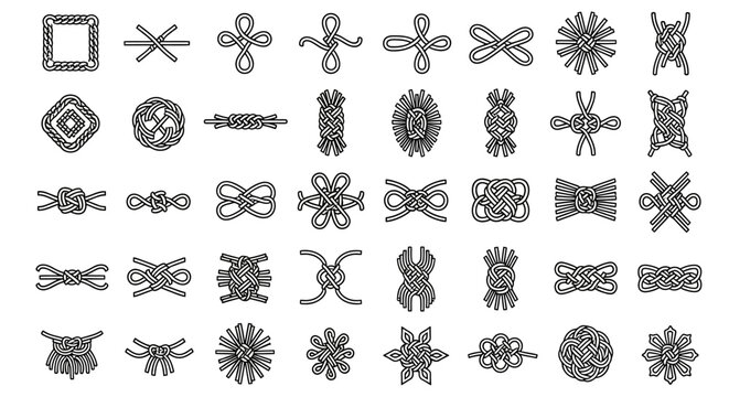 Collection of Decorative Knots and Celtic Symbols for Design