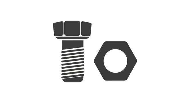 Bolt and Nut Illustration.