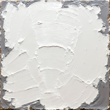 Captivating Interplay of White and Grey in Textured Oil Painting Creates a Serene Backdrop for Artistic Expression and Emotional Reflection Generative AI