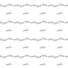 Obraz premium The patern delicate branches drawn with a marker for card design_(2)