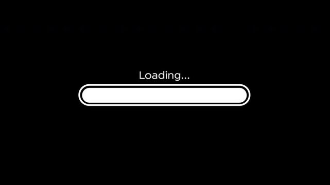 Modern Digital Loading Bar Animation - Status Progress Indicator Overlay, Loading Screen Overlay on transparent background
