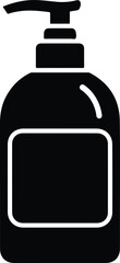Silhouette of a liquid soap dispenser bottle vector illustration
