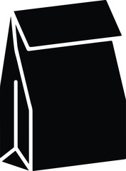 Silhouette paper lunch bag vector illustration