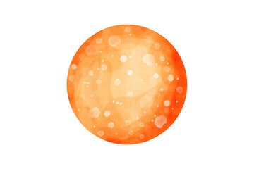 full moon watercolor style  © By