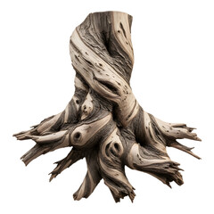Fototapeta premium Twisted dry driftwood isolated on transparency, suitable for nature and rustic decor