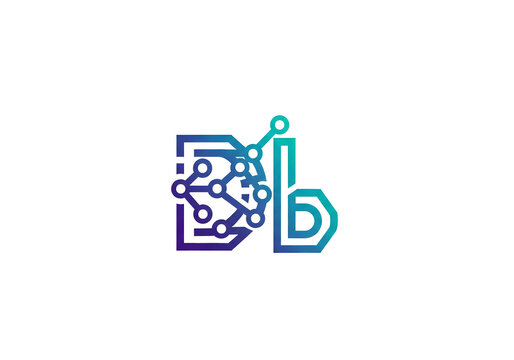 Digital Network Technology Logo Design.