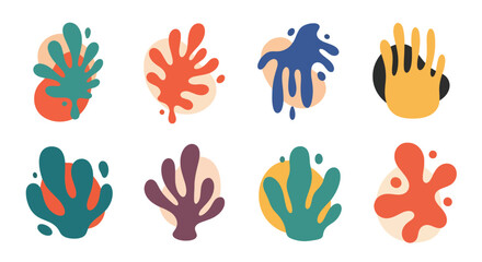 Fototapeta premium Vibrant Handprint Icons