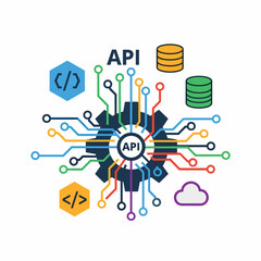 Obraz premium API Integration Concept