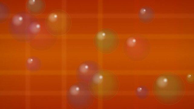 Orange Background with Blurred Bouncing Balls.