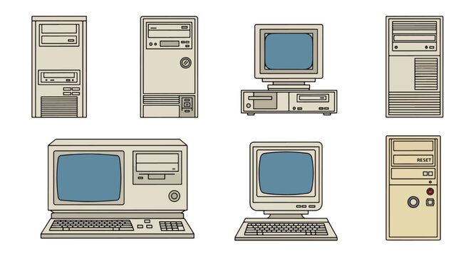 Retro Computer Set