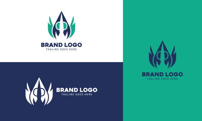 Modern Abstract Rocket Company Logo