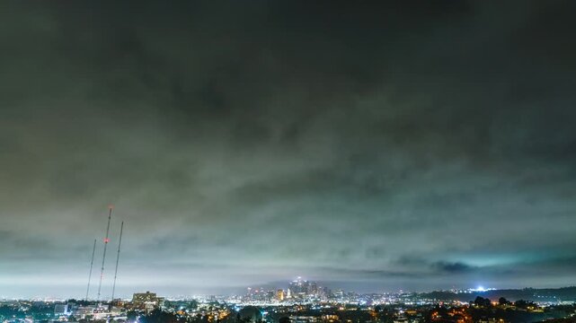Time lapse of total lunar eclipse over Los Angeles, California on March 3rd, 2026