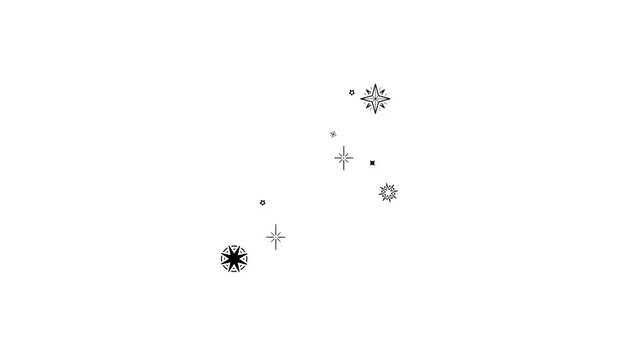 Leo Constellation Formation Animation. Zodiac Star Pattern. Astronomy Background Motion. Seamless loop segments between 03:20&ndash;05:00 without lines and 07:20&ndash;09:00 with lines.