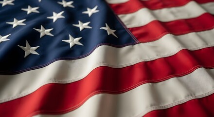 American flag close up with stars and stripes