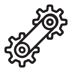Cogwheels line icon