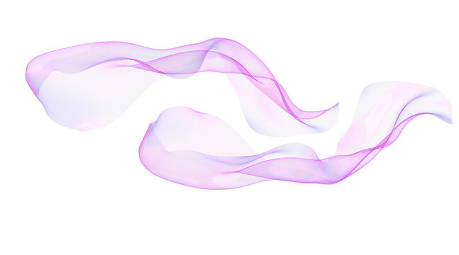 Abstract flowing satin fabric wave with soft gradient colors. Elegant silk ribbon background in smooth fluid motion