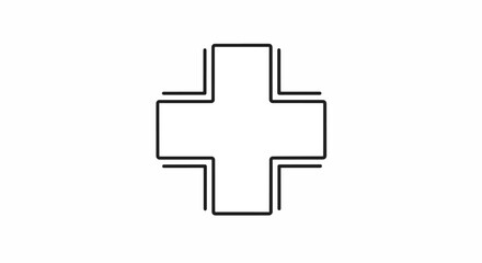 Obraz premium Simple Cross Symbol