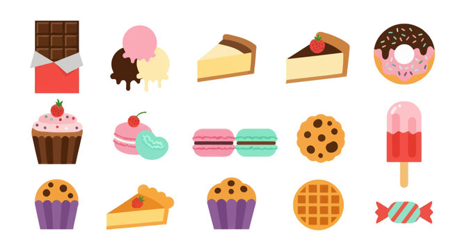 Assorted colorful desserts collection
