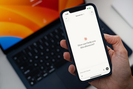 Claude AI Assistant App on a Smartphone