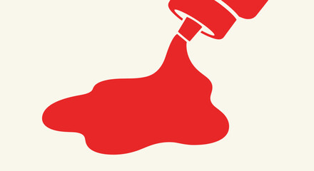 Fototapeta premium Red Paint Spill