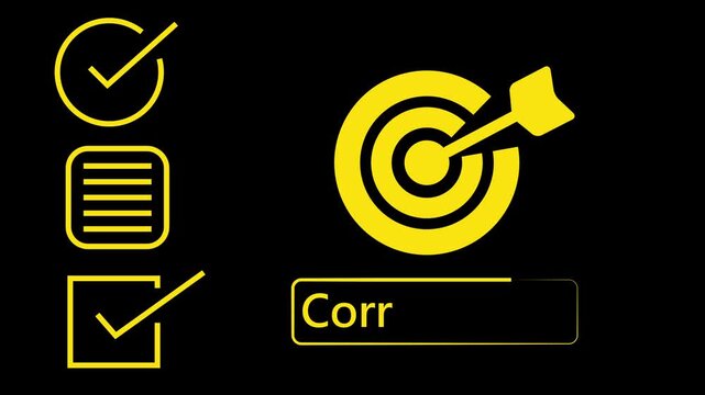 Checklist with Two Checked Boxes and a List Next to a Target with an Arrow Hitting the Bullseye and the Word CORRECT in a Rectangular Box.