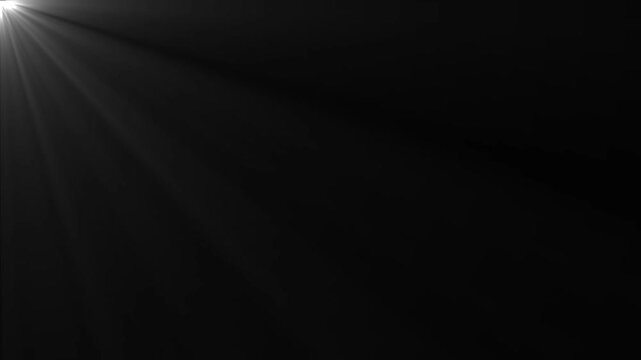 Light rays shining from the top corner