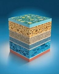Obraz premium Cross-section of Tumor Tissue Layers With Clear Labeling for Educational Purposes