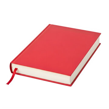 Red book cover isolated on transparent background