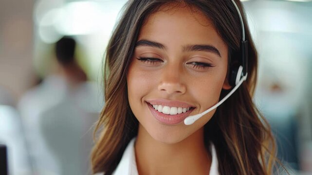 Smiling Professional Support: A friendly and approachable support representative, illuminated by soft light, provides exceptional customer service, exuding warmth and professionalism. 
