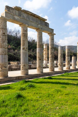 Fototapeta premium Palace at the Archaeological Site of Aigai, Vergina, Greece