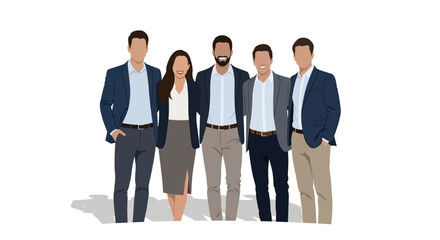 Fototapeta premium business team standing together corporate group professional colleagues.