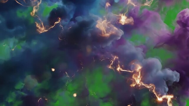 Green Screen magic smoke shockwave blowing transition reveal overlay isolated on alpha background scene 4 with distortion, overlay, glitch, static noise, scan lines black background, 4k animated video
