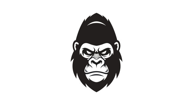 Graphic gorilla face vector illustration