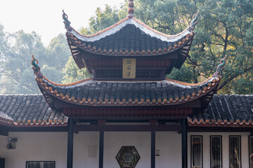 Fototapeta premium Yuelu Academy Traditional Chinese Pagoda, Changsha Hunan