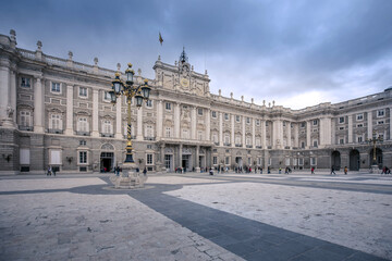 Fototapeta premium Royal Palace Madrid Main Courtyard - Neoclassical Architecture Spain
