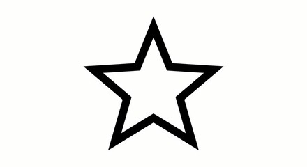 Black outline star on white background