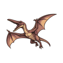 Flying Pterodactyl Dinosaur Vector Illustration © Wiwit