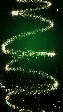 Green Screen stars trail on shiny and glitter sparks christmas new year holiday design element scene 3 with distortion, overlay, glitch, static noise, scan lines black background, 4k animated video