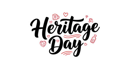 Heritage day celebration typography design © Kaskus