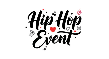 Hip hop event typography design © Kaskus