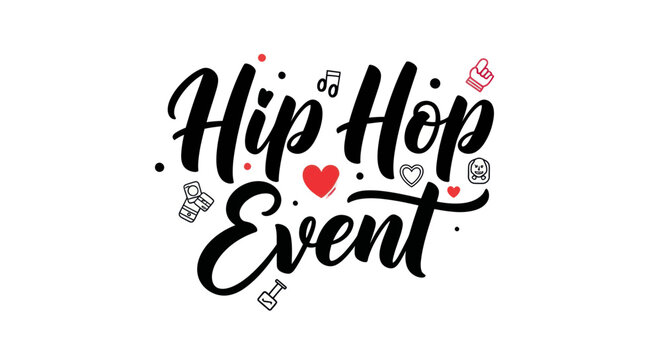 Hip hop event typography design