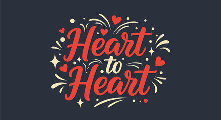 Heart to heart typography design © Kaskus