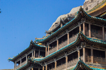 Fototapeta premium Yungang Grottoes Buddhist Temple, China - Ancient Architecture