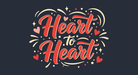 Heart to heart typography design © Kaskus