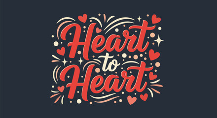 Obraz premium Heart to heart typography design