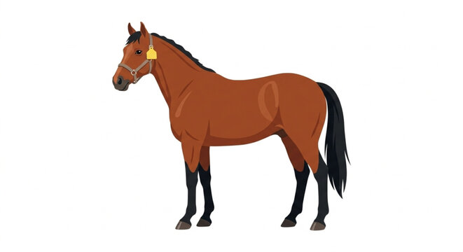 Horse vector illustration isolated on white background