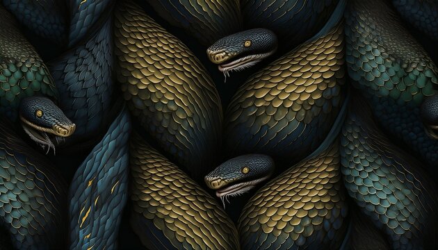 black mamba snakeskin animal pattern seamless tileable